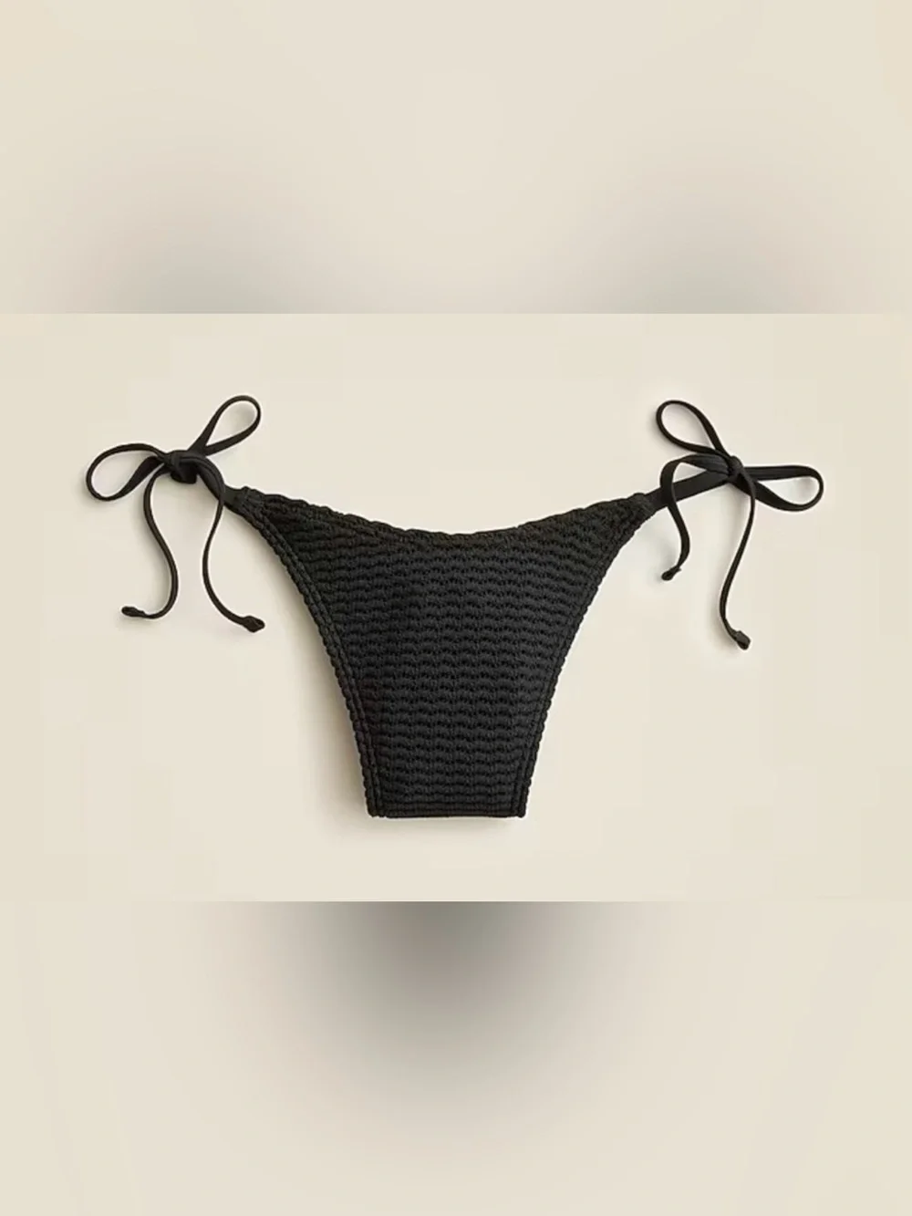 J.Crew Crochet string bikini bottom in black - Picture 4 of 8